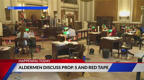 St. Louis aldermen discussing Proposition S and red tape today